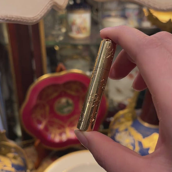 Vintage Van Cleef & Arpels 18k Gold Ruby and Diamond Perfume Bottle