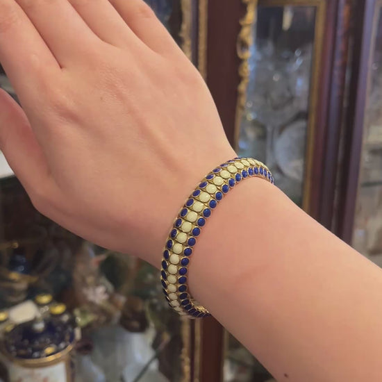 Vintage Tiffany & Co. 18K Gold Enamel Bracelet