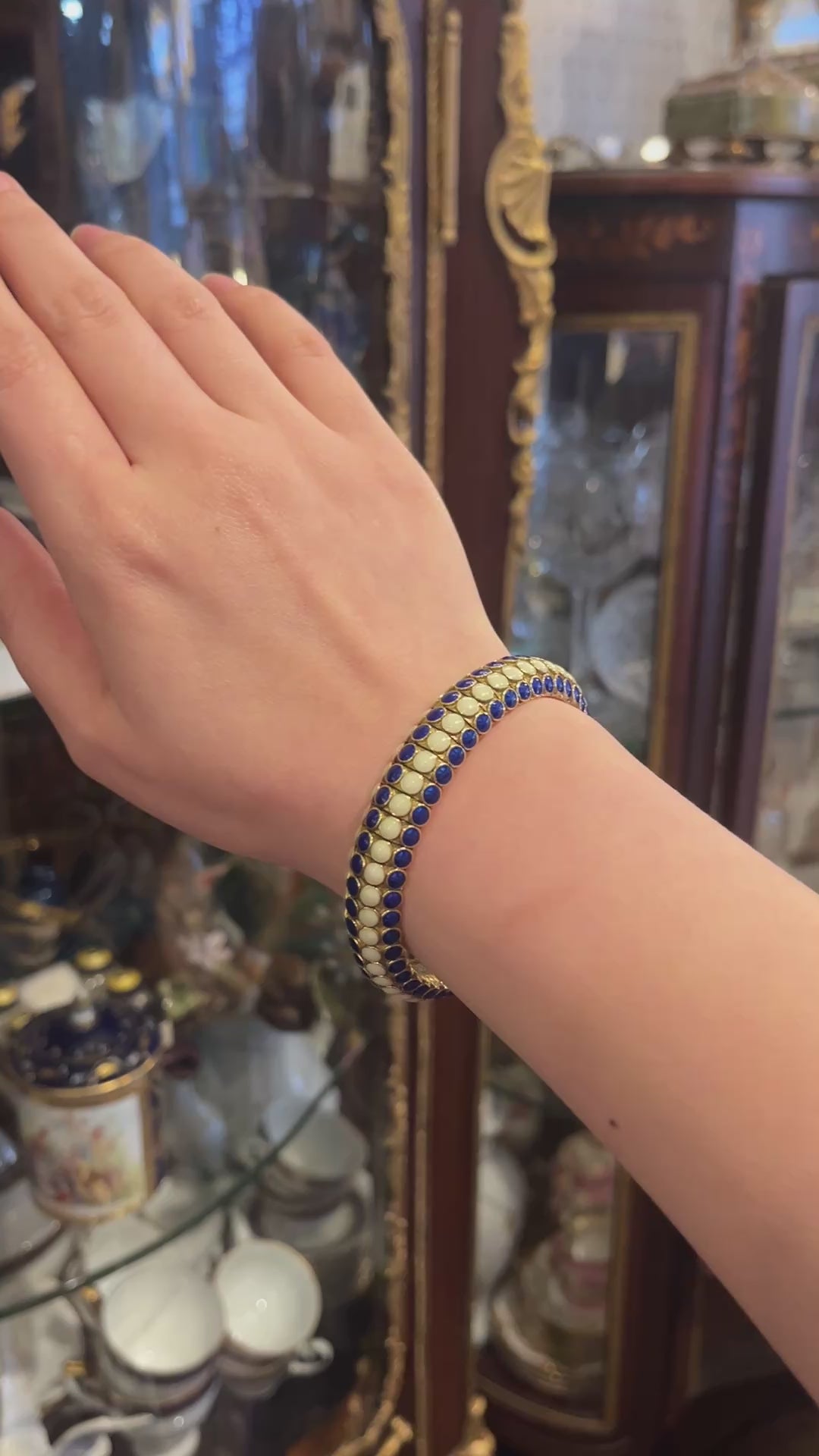 Vintage Tiffany & Co. 18K Gold Enamel Bracelet