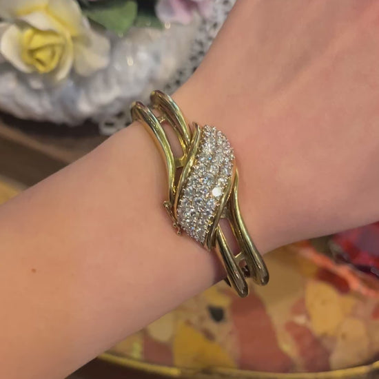 Vintage 18K Gold Diamond Bracelet