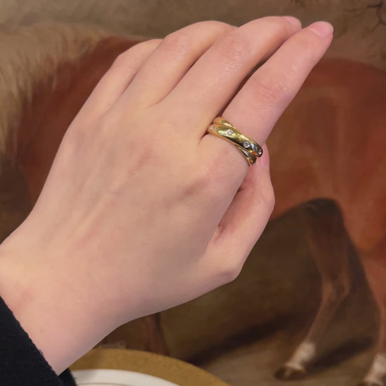 Tiffany & Co. 18K Gold Diamond Melody Ring