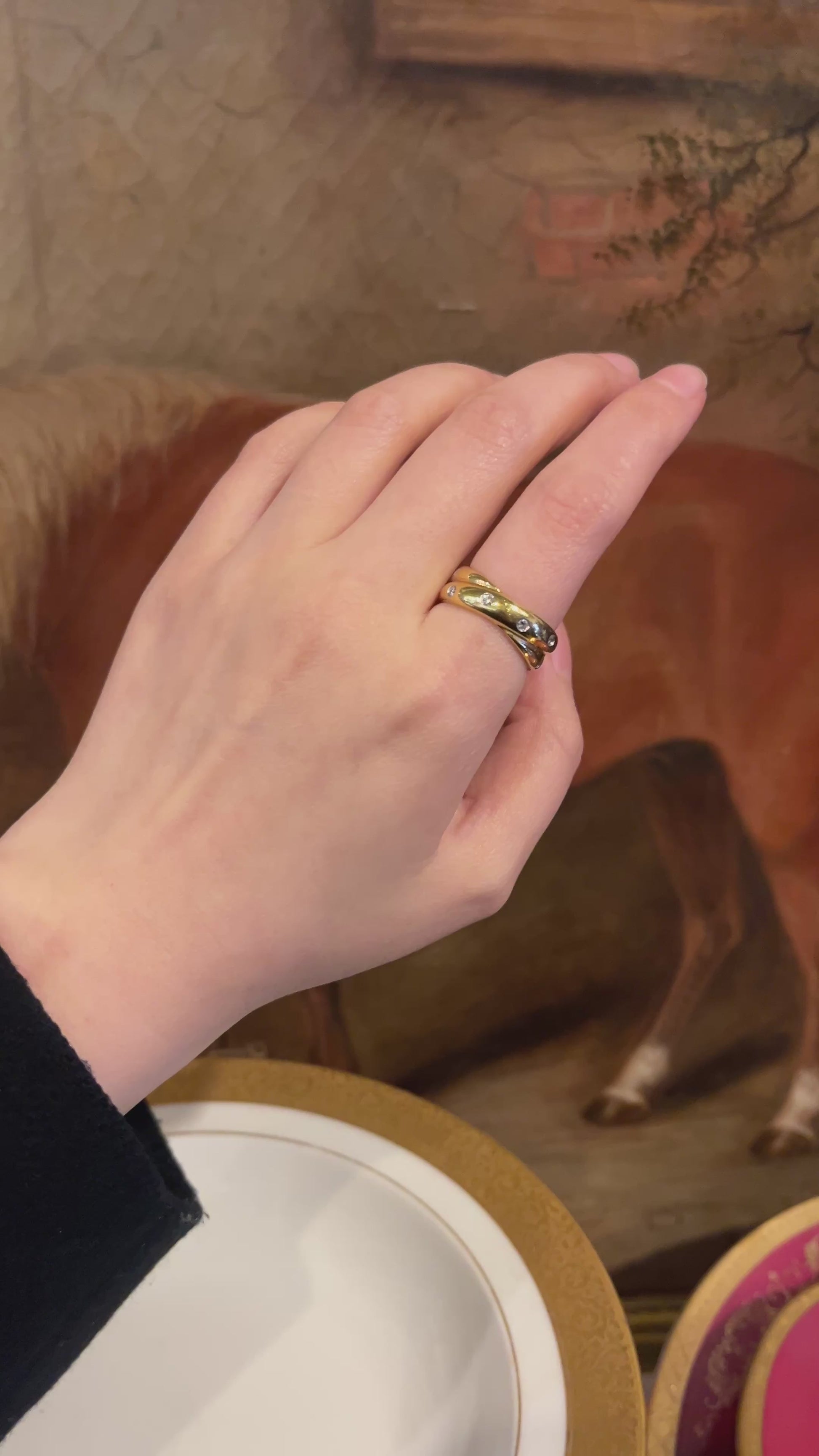 Tiffany & Co. 18K Gold Diamond Melody Ring