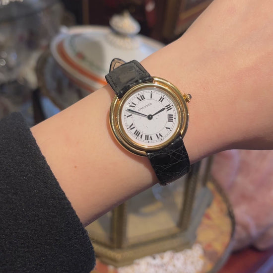 Vintage Cartier Vendome 18K Gold Watch