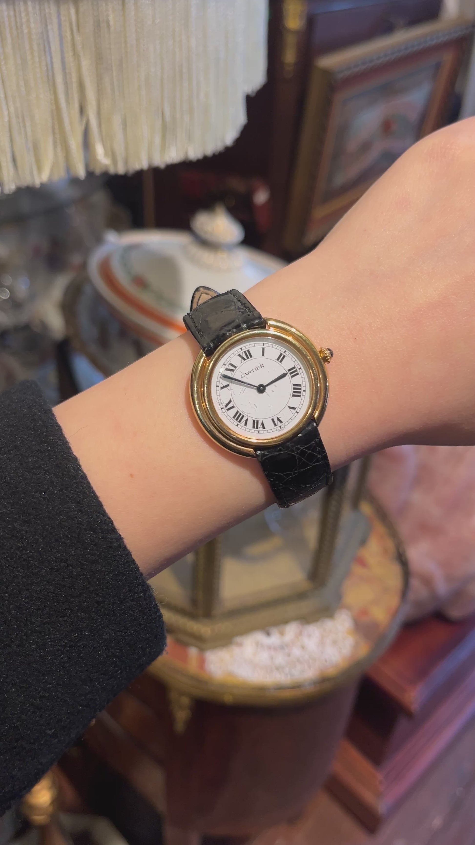 Vintage Cartier Vendome 18K Gold Watch