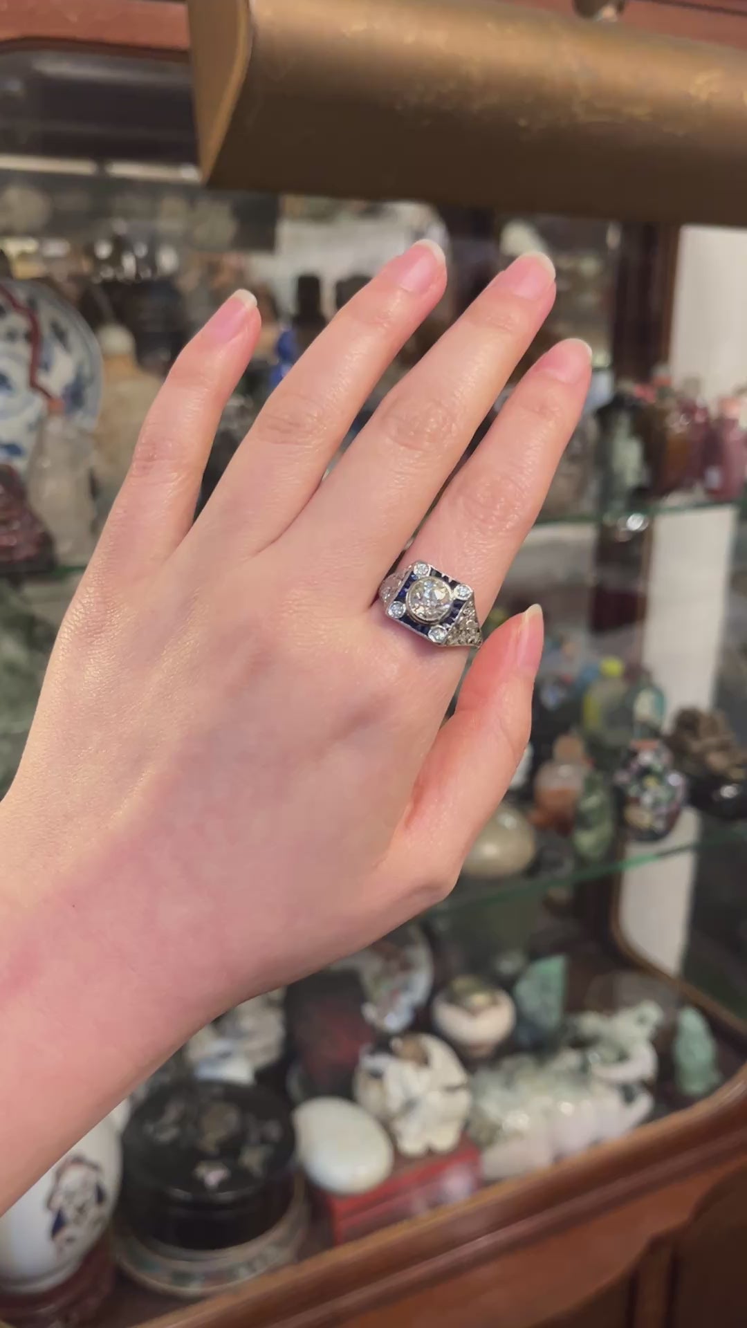 Art Deco 1.5 Carat Diamond Platinum Ring