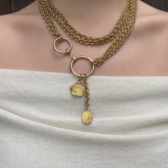 Vintage Fendi Gold Tone Chain Necklace