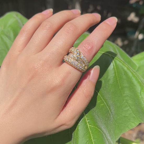 Vintage 18K Gold Diamond Ring