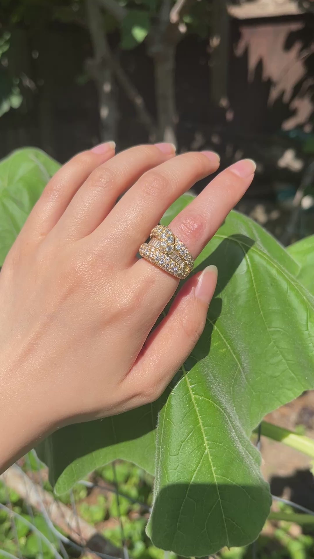 Vintage 18K Gold Diamond Ring