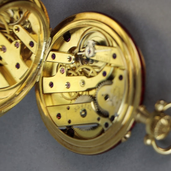 18K Gold Vacheron & Constantin Geneve Enamel Pocket Watch