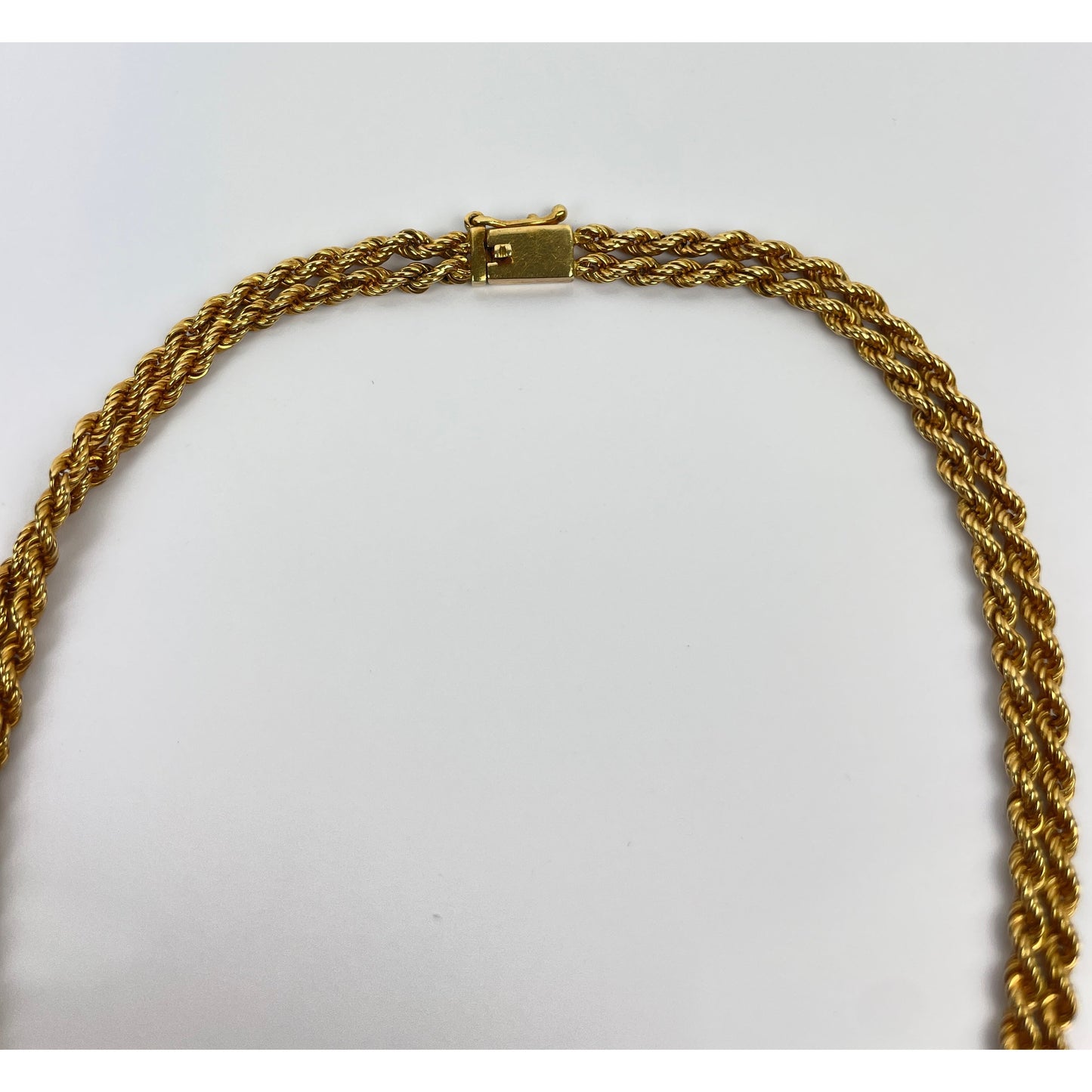 Vintage 18k Gold Diamond Sapphire Necklace