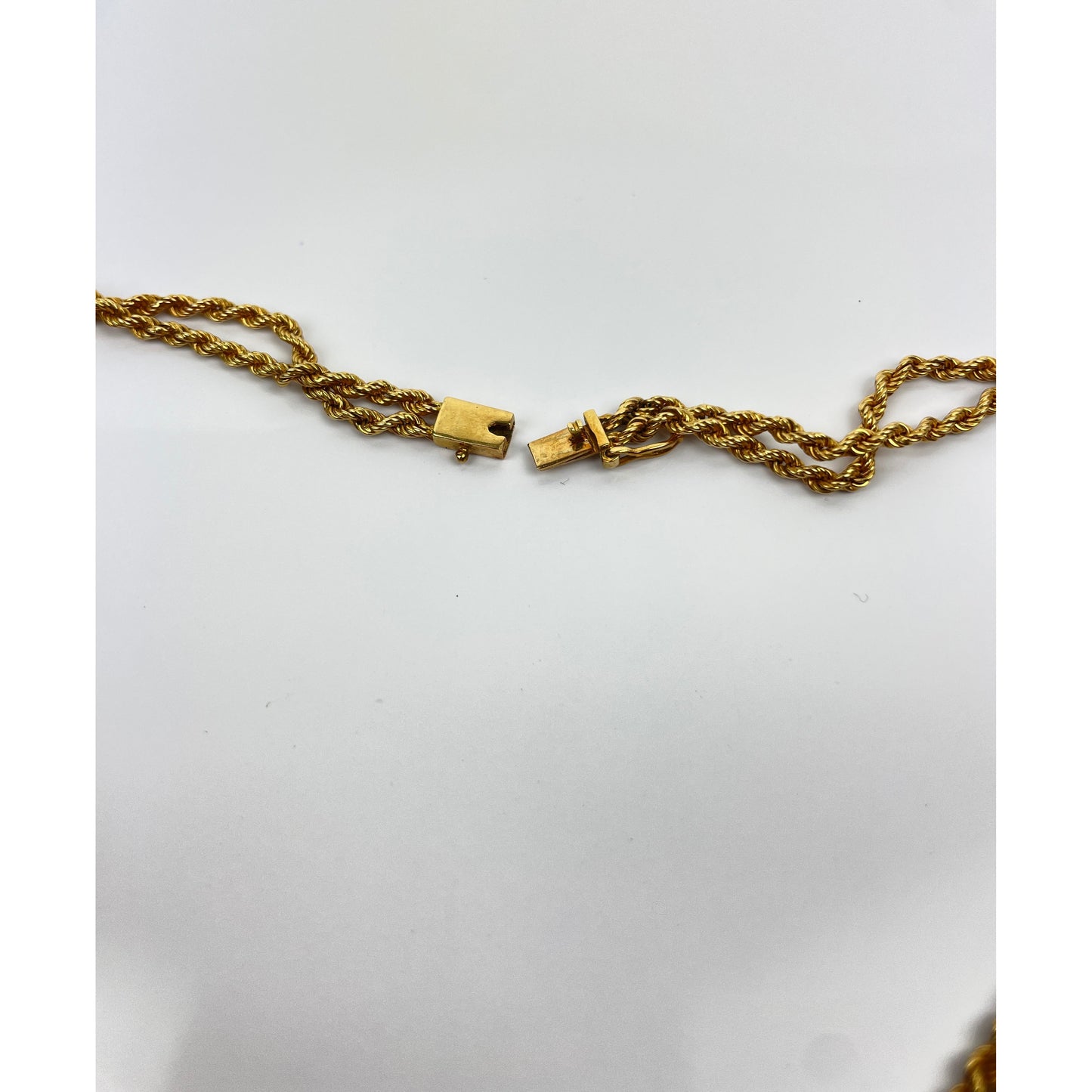 Vintage 18k Gold Diamond Sapphire Necklace