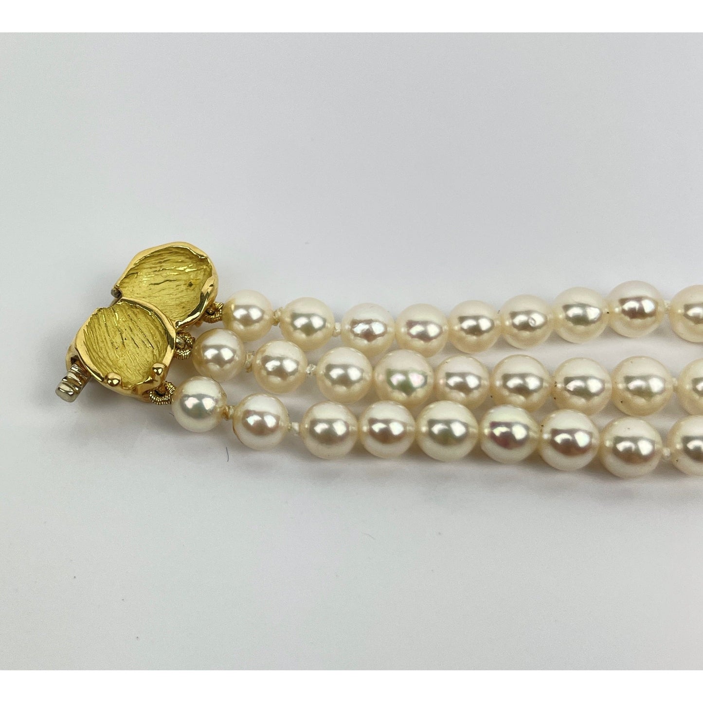 Tiffany & Co. Classic Collection 18k Gold Diamond Pearl Strand Bracelet