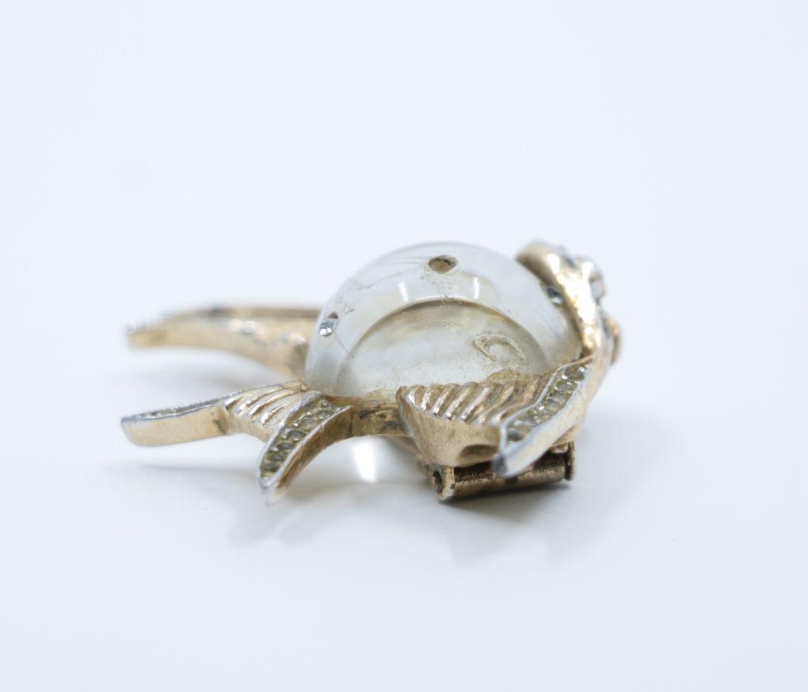 Vintage CORO TRIFARI Lucite Jelly Belly Fish Brooch