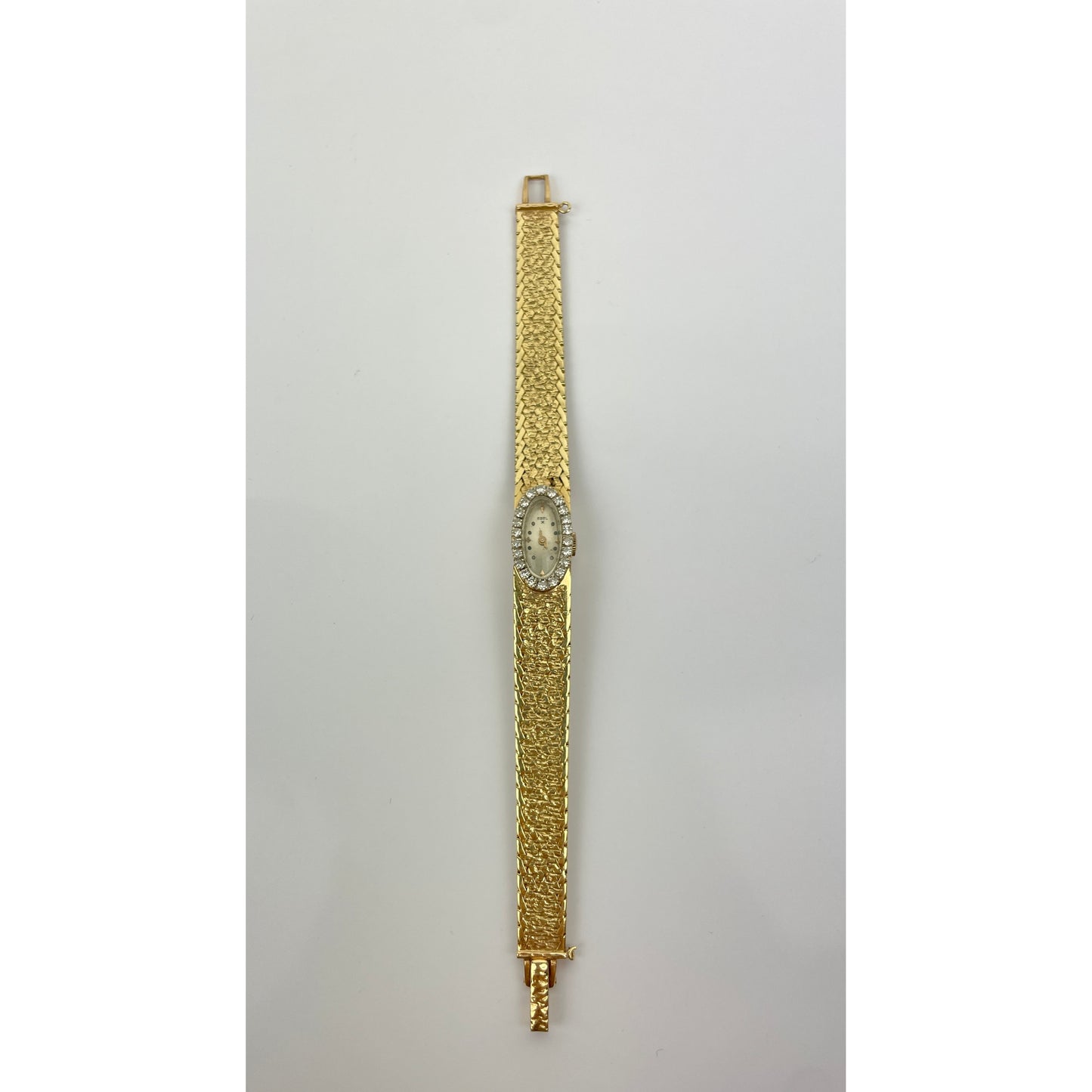 Vintage Ebel 14k Gold Diamond Watch Bracelet