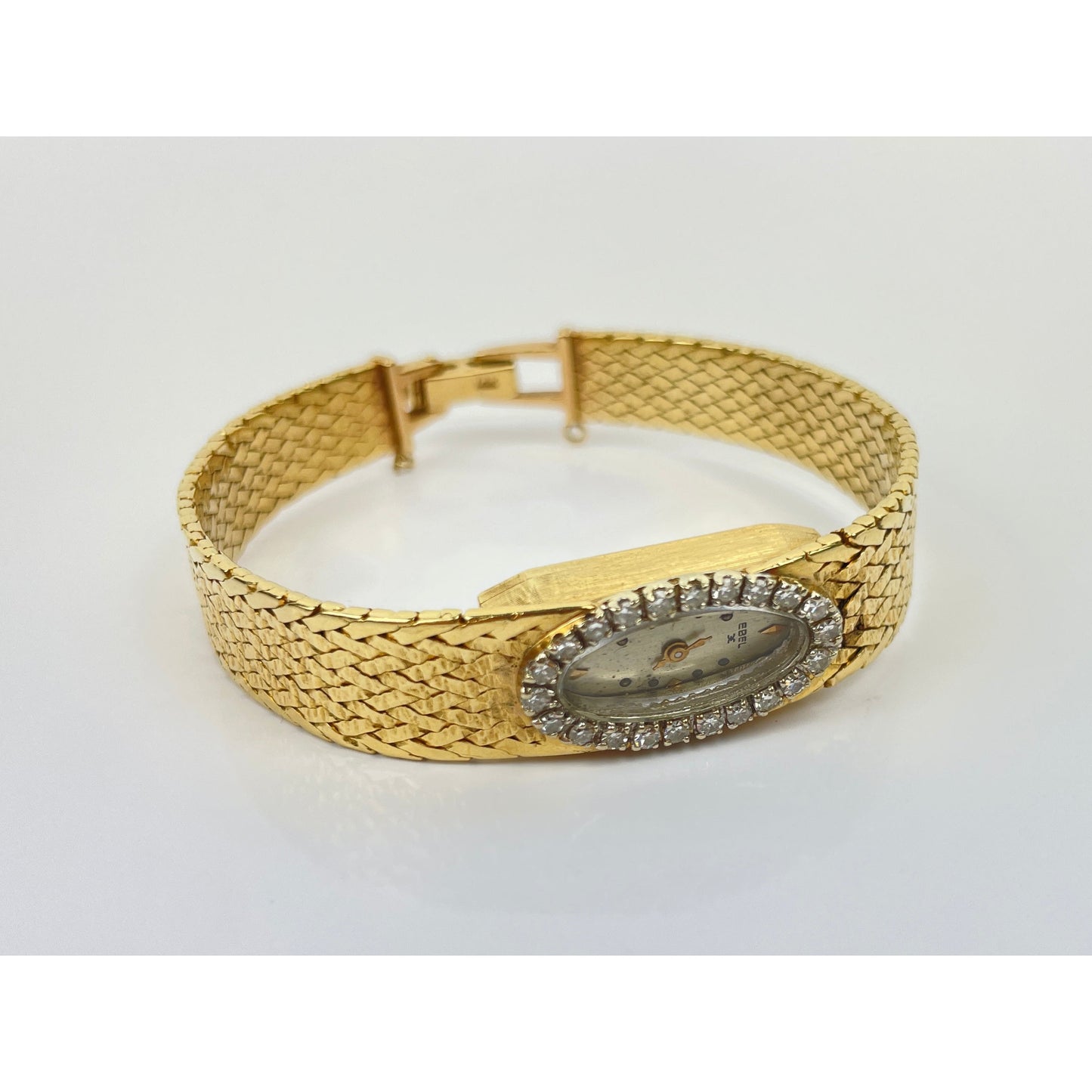 Vintage Ebel 14k Gold Diamond Watch Bracelet