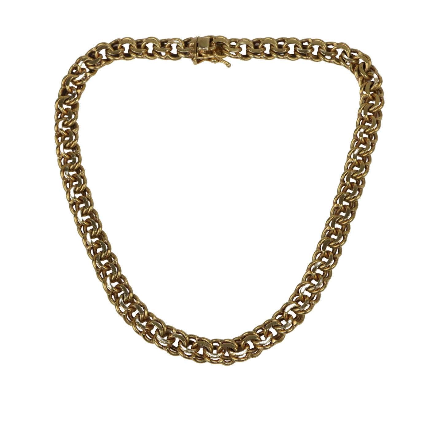 Heavy Retro Cartier 14K Gold Chain Necklace