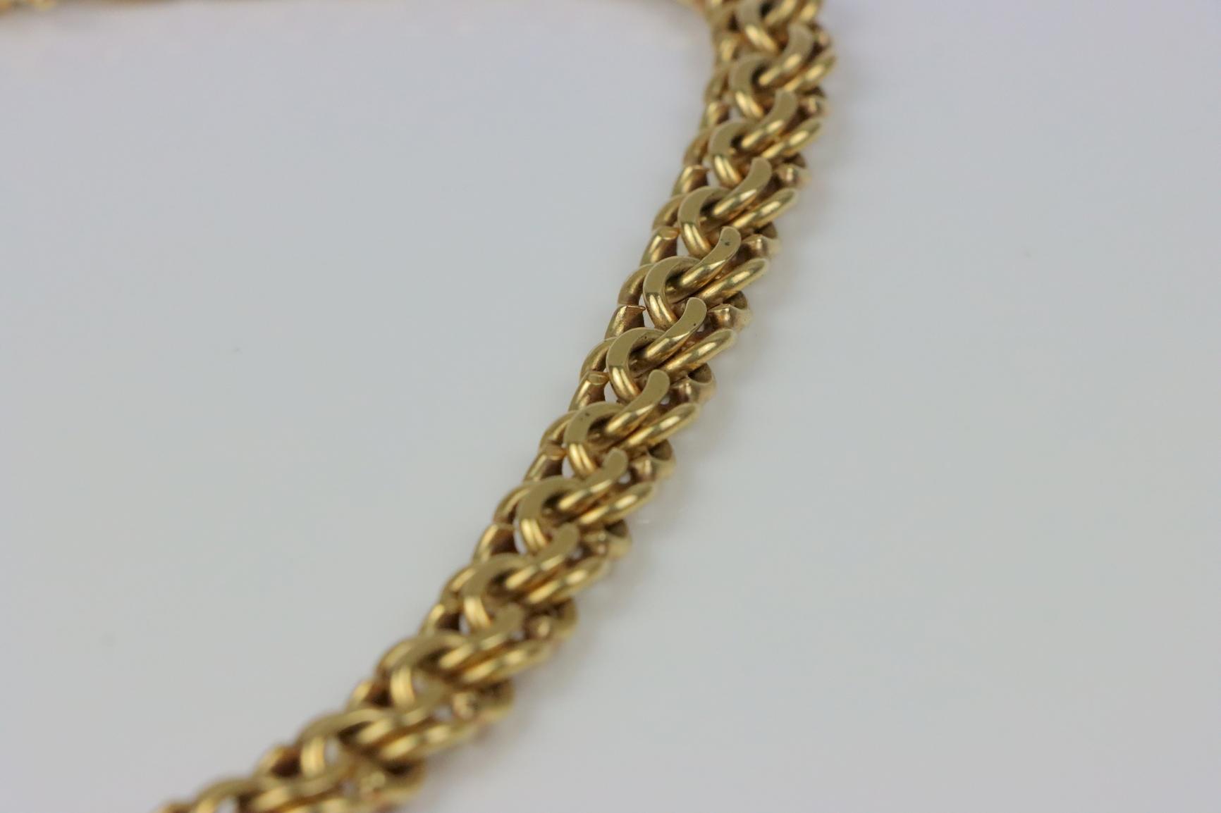 Heavy Retro Cartier 14K Gold Chain Necklace