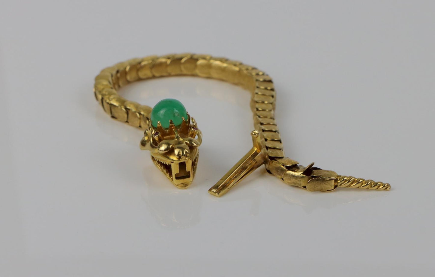 Vintage 18K Gold Reticulated Snake Bracelet