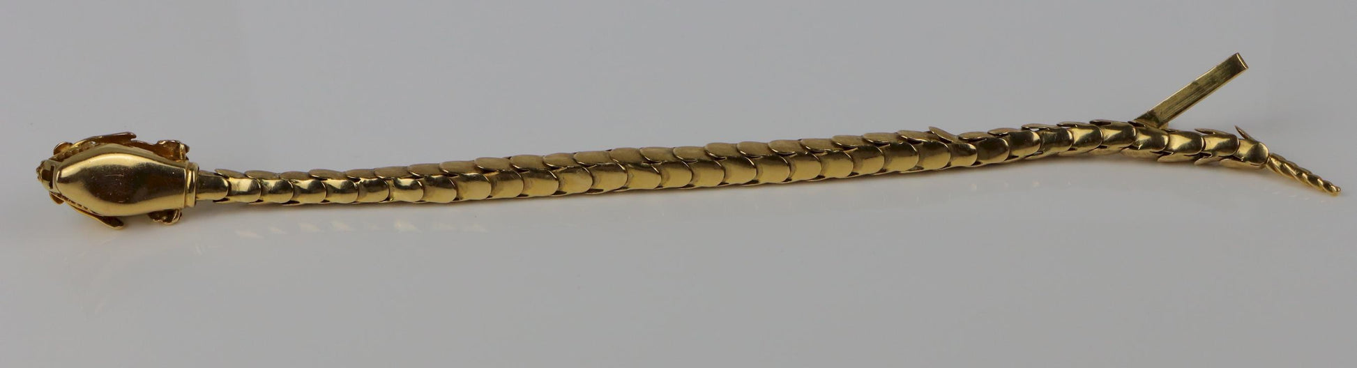 Vintage 18K Gold Reticulated Snake Bracelet