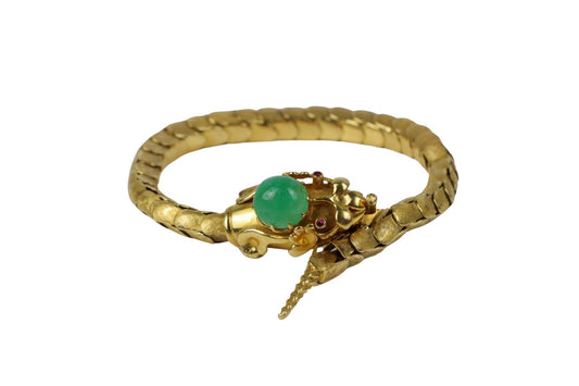 Vintage 18K Gold Reticulated Snake Bracelet