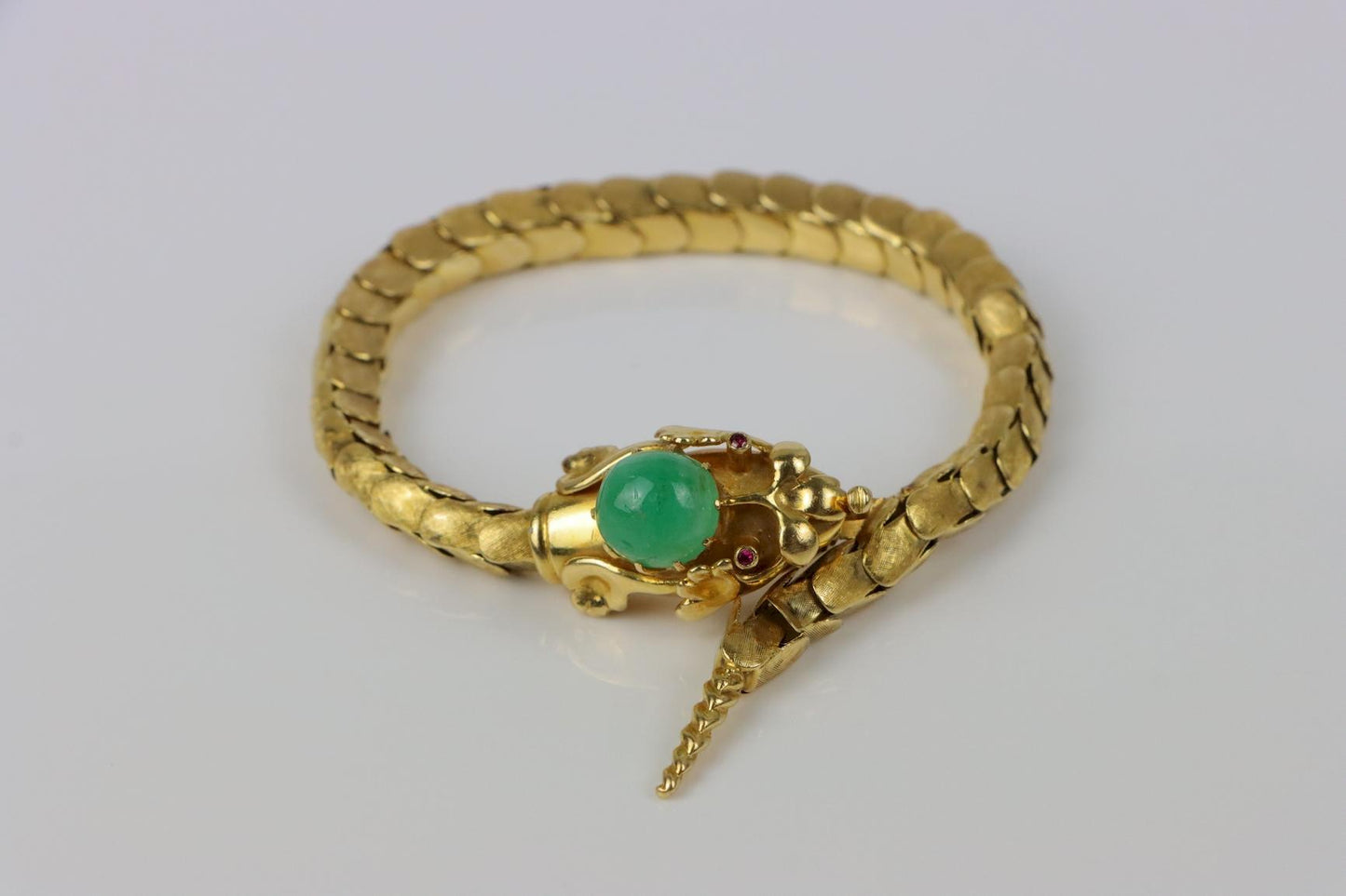 Vintage 18K Gold Reticulated Snake Bracelet