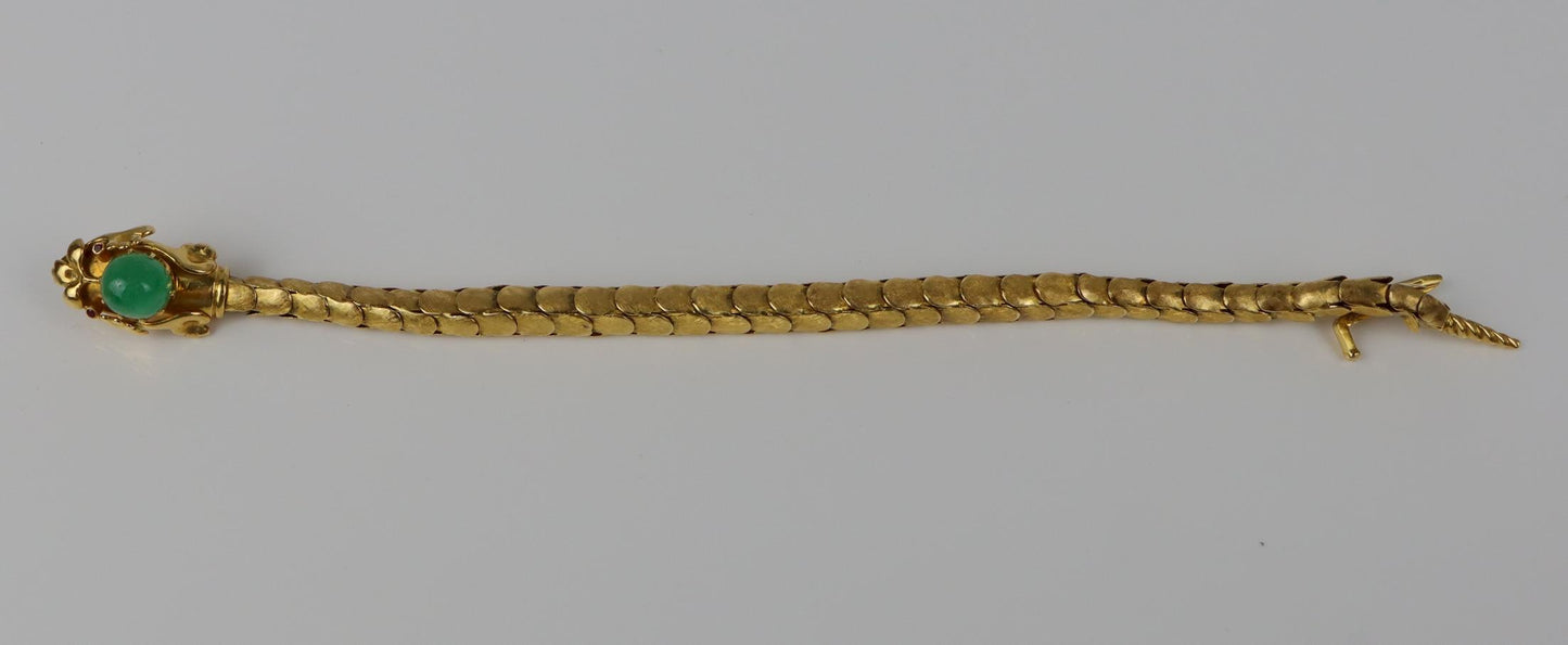 Vintage 18K Gold Reticulated Snake Bracelet