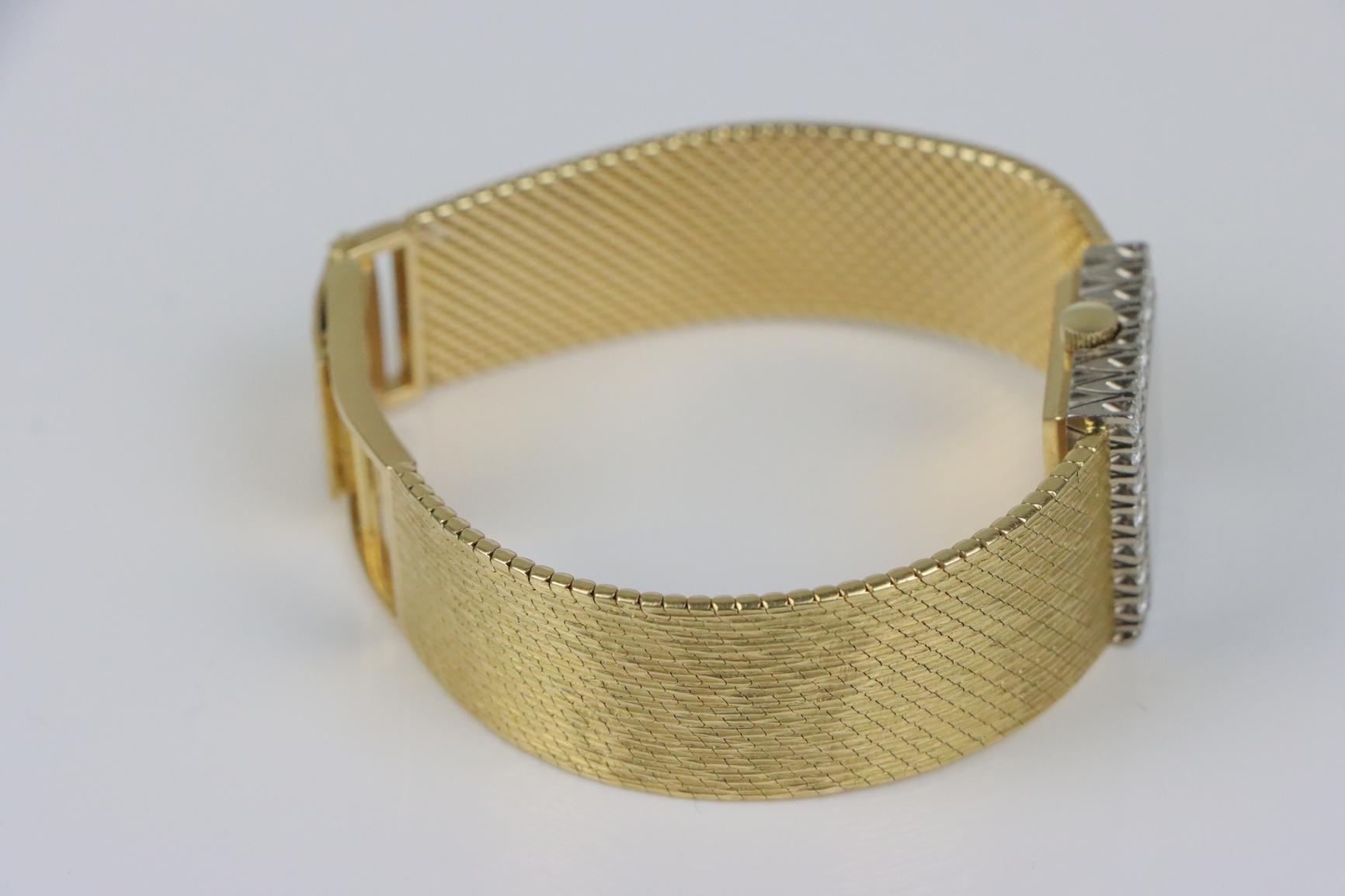 Patek Philippe 18K Gold Diamond Ladies Watch Bracelet