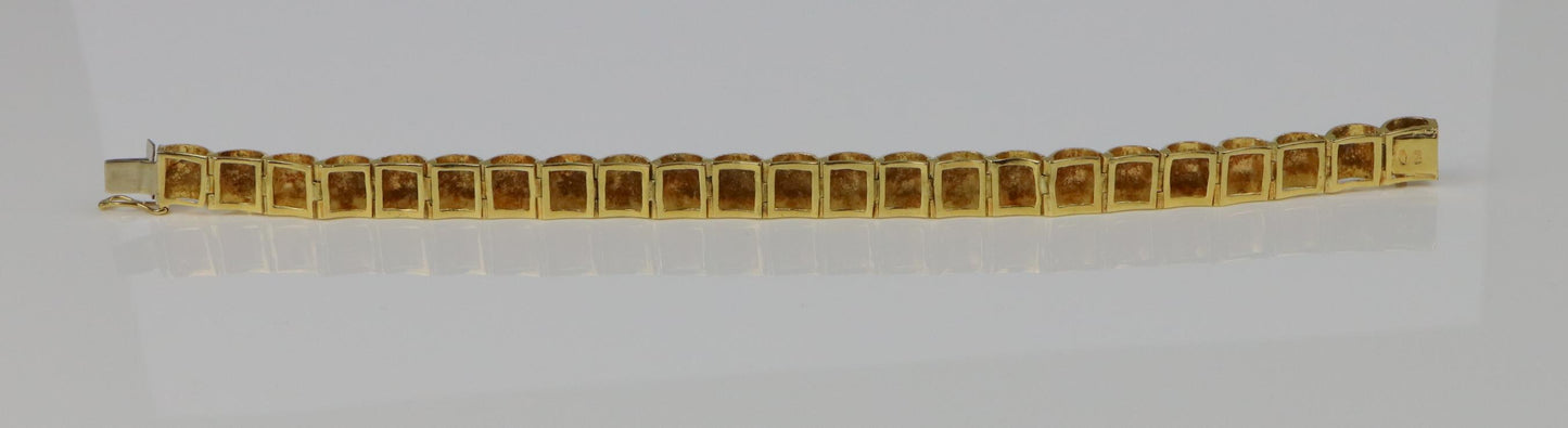 Vintage 18K Gold Enamel Bracelet