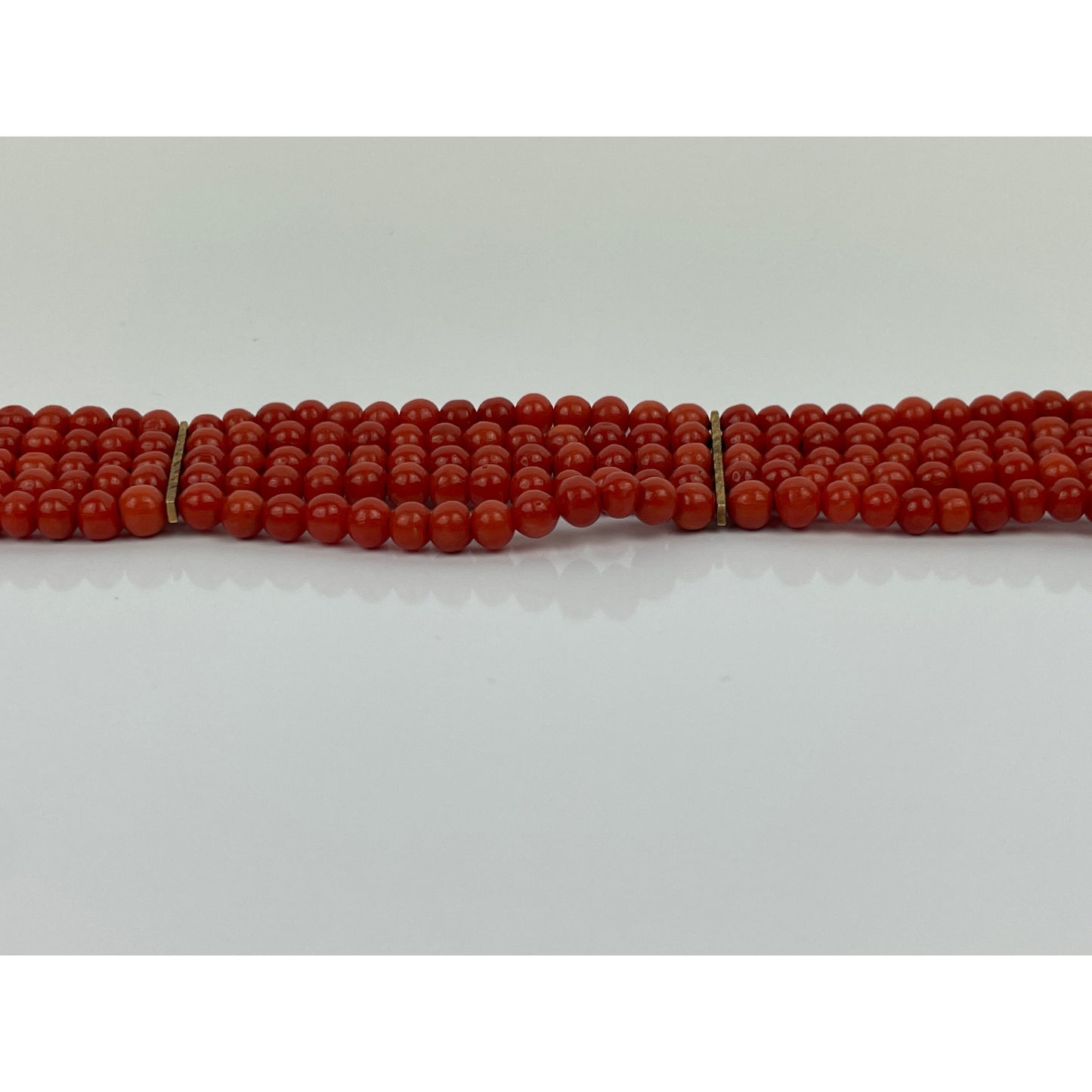 Vintage 18k Red Coral Bracelet