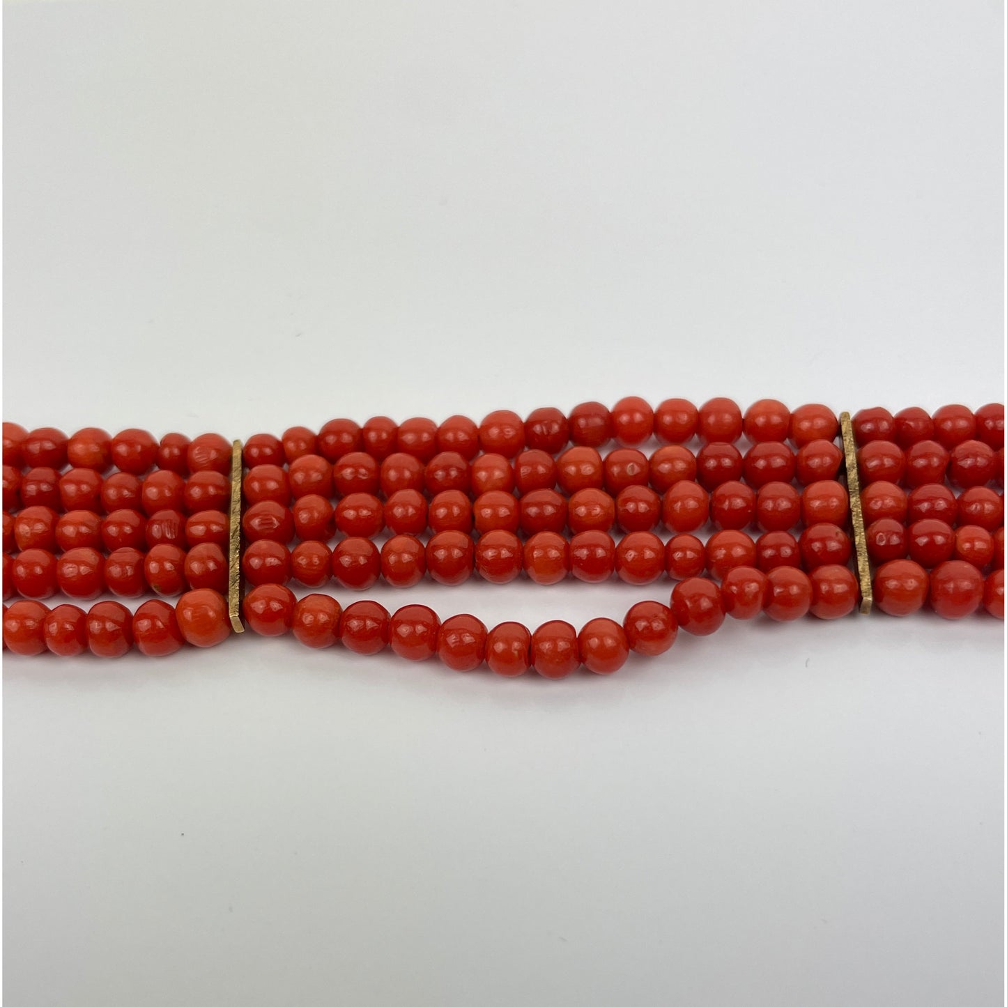 Vintage 18k Red Coral Bracelet