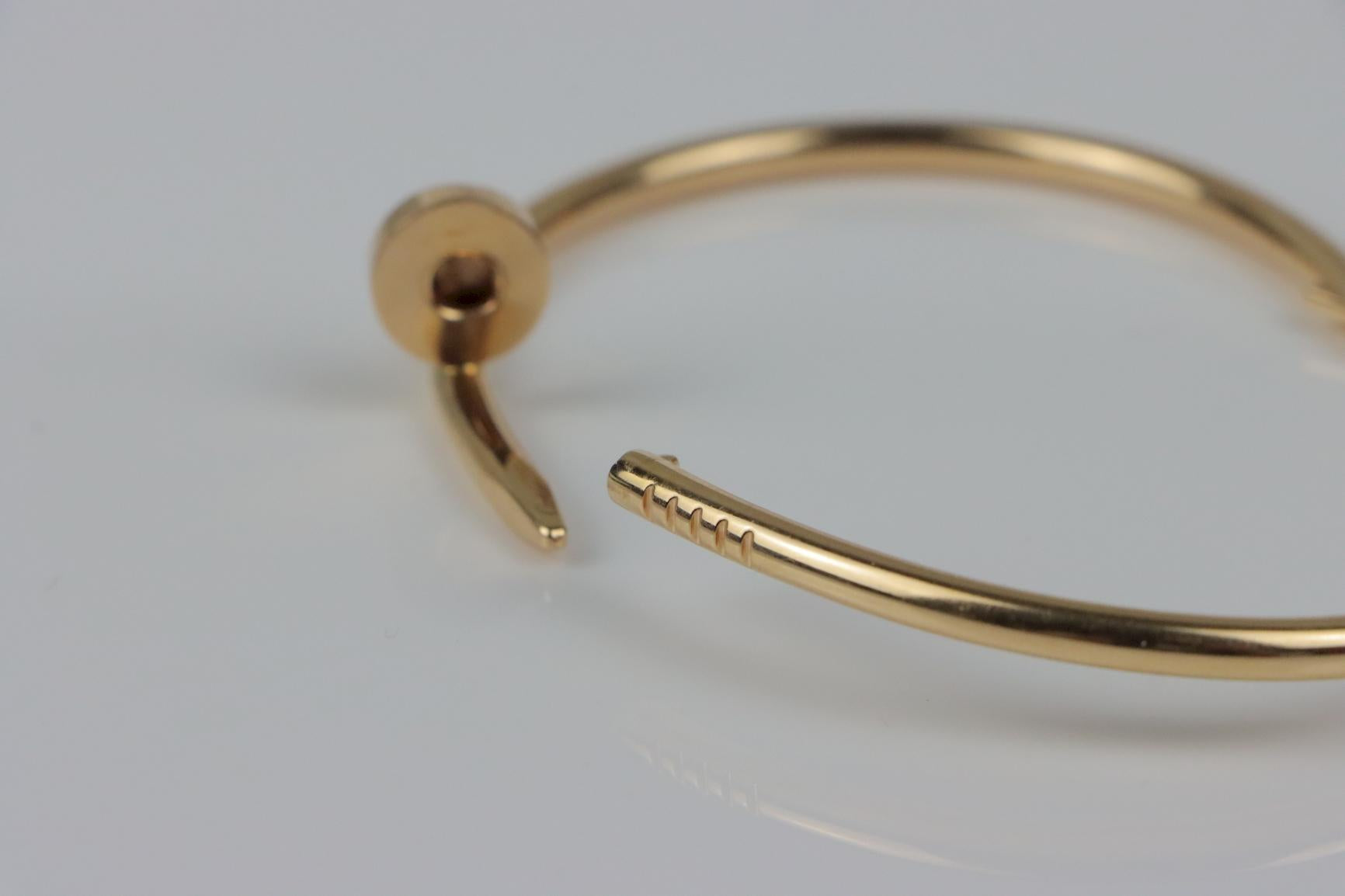 Cartier Rose Gold Juste Un Clou Nail Bracelet SIZE 19