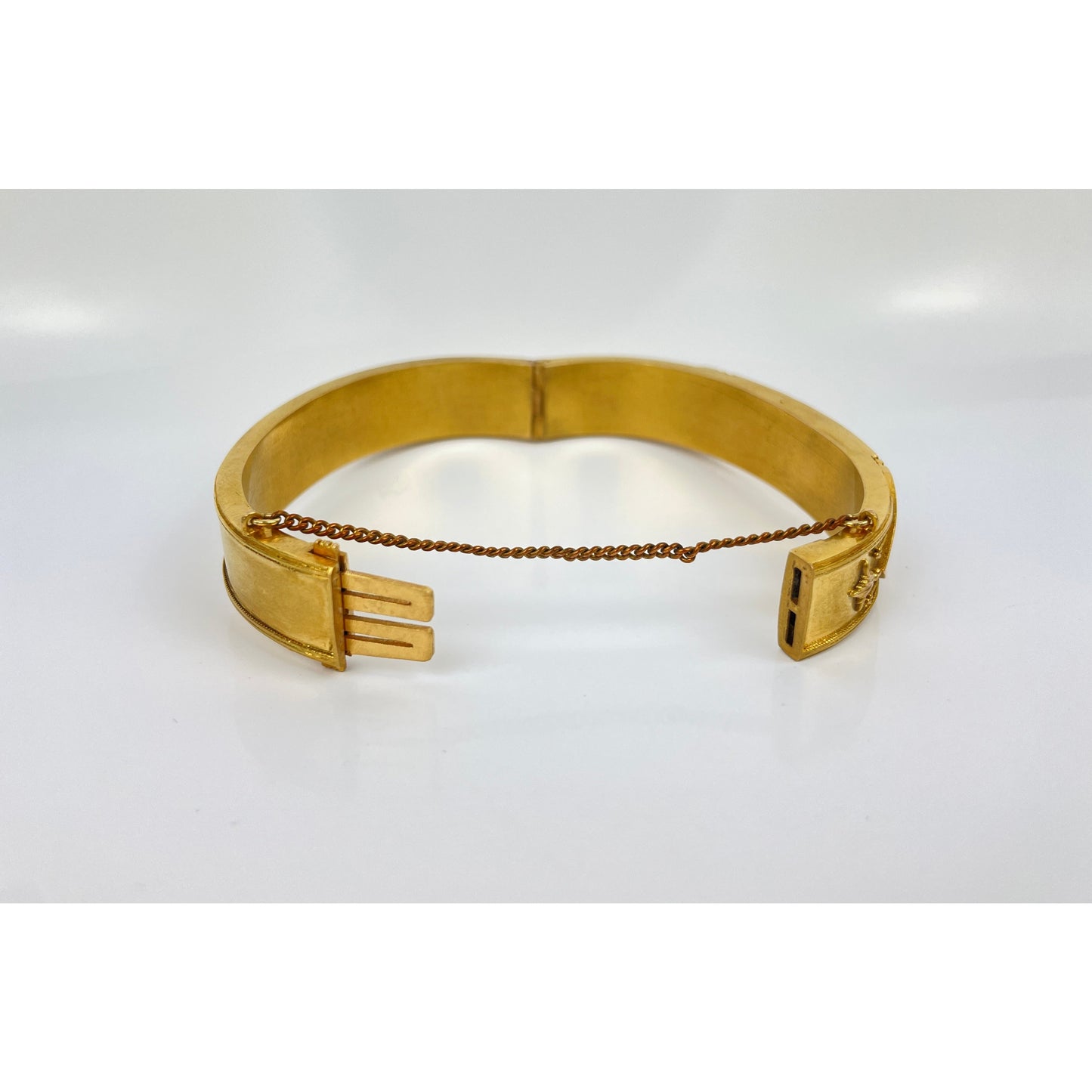 Victorian Etruscan Revival 14k Gold Cuff Bracelet