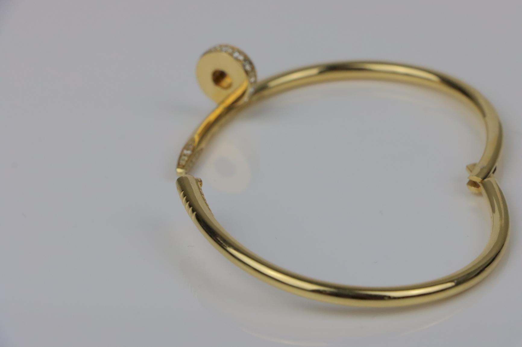 Cartier 18K Gold & Diamond Juste Un Clou Nail Bracelet