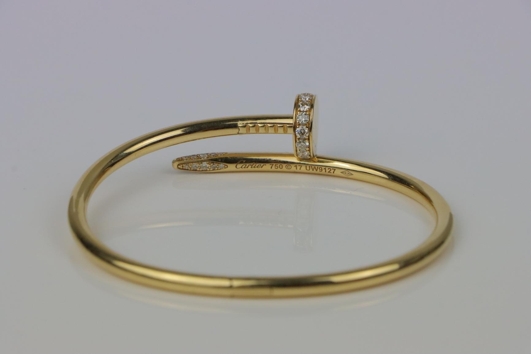 Cartier 18K Gold & Diamond Juste Un Clou Nail Bracelet