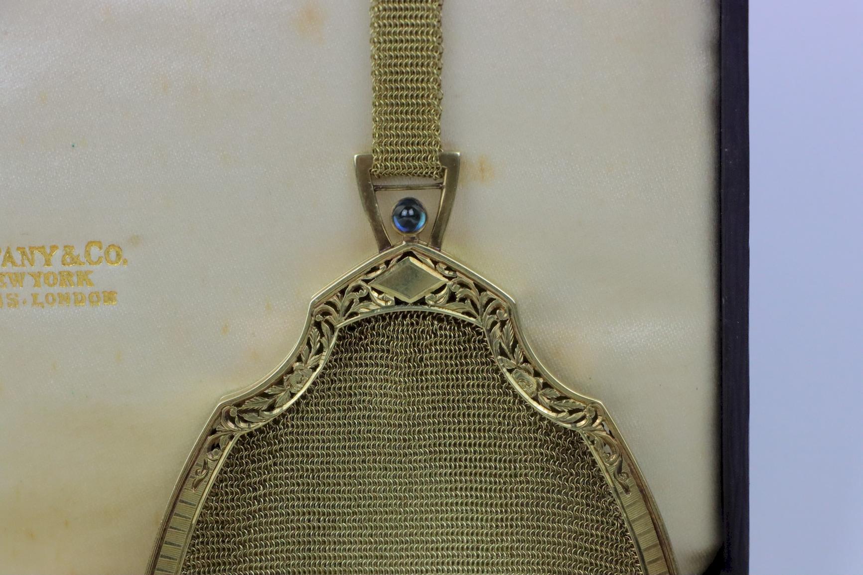 Rare Antique Tiffany & Co. 14K Gold Mesh Purse