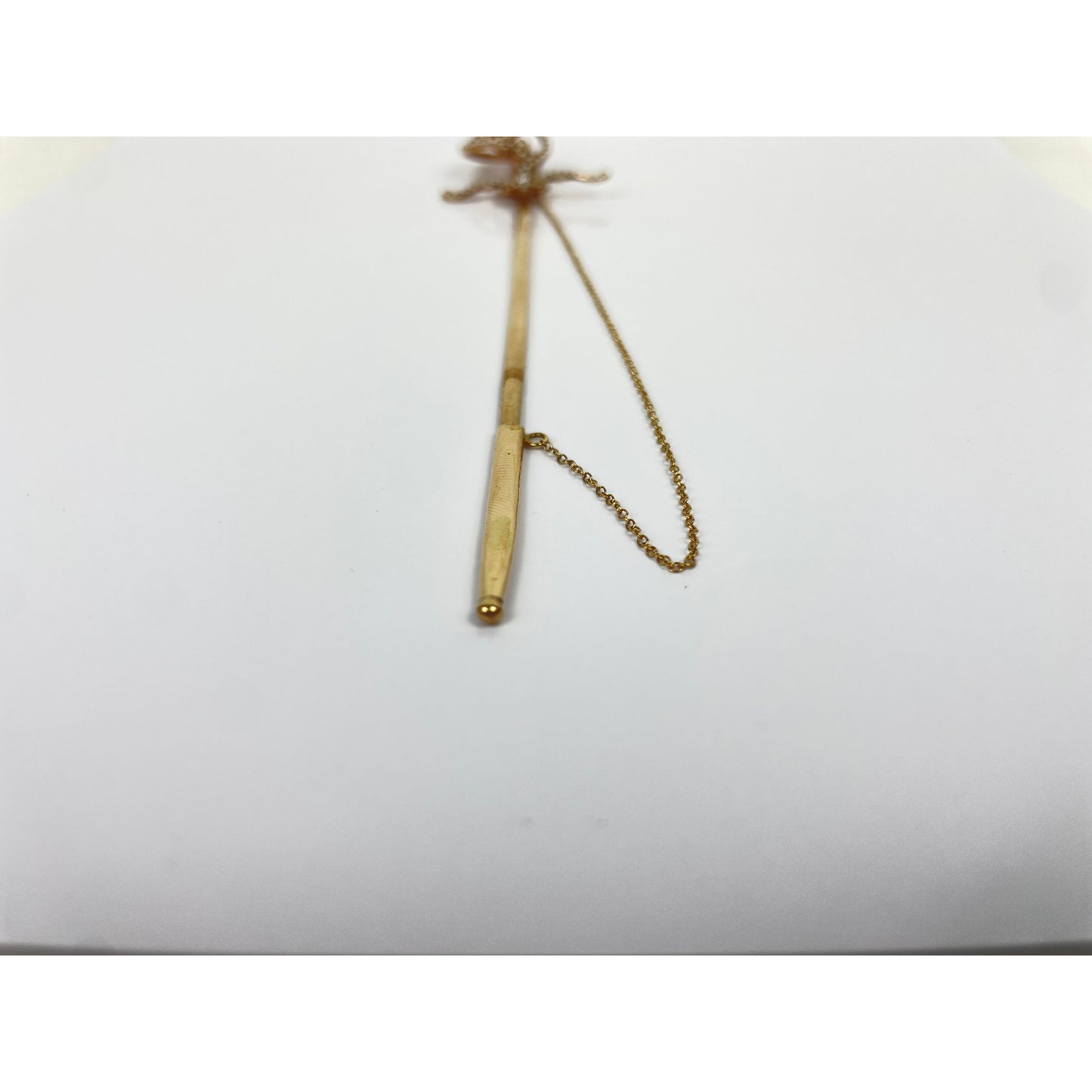 Victorian 14k Gold Seed Pearl Sword Brooch Pin