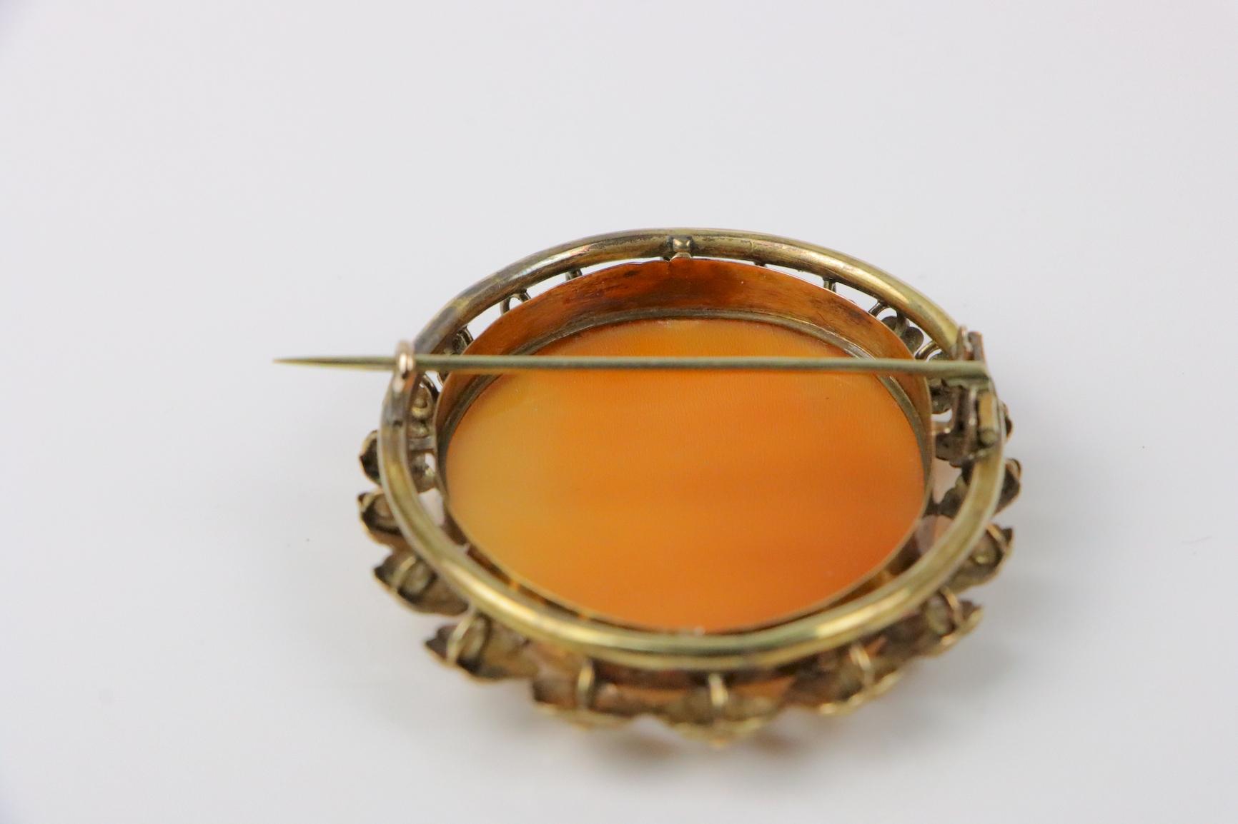 Antique 14K Gold Cameo Set