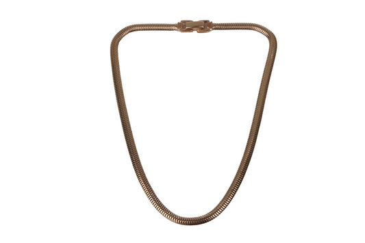 Retro 14K Rose Gold Snake Necklace