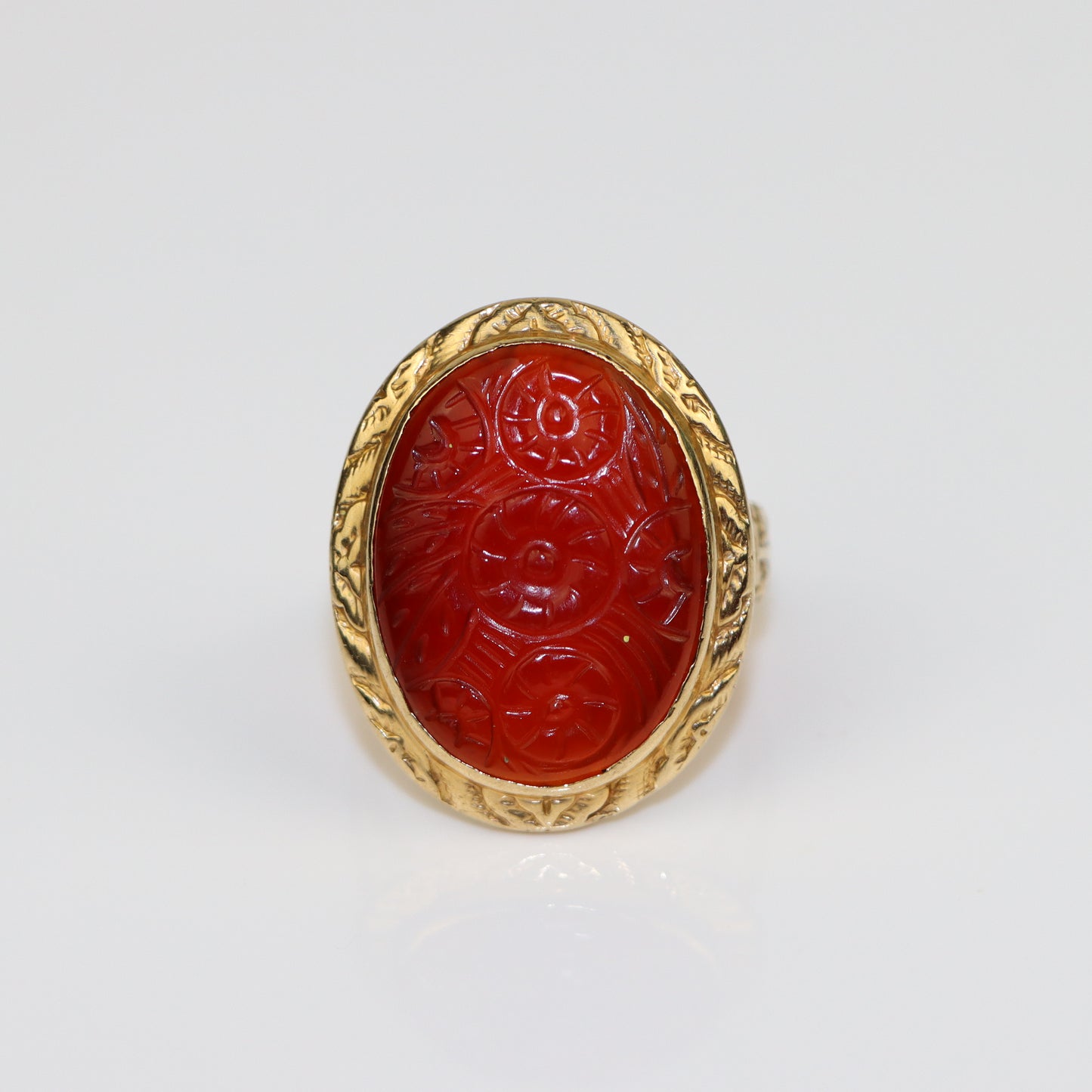 Antique Finely Carved Carnelian Ring