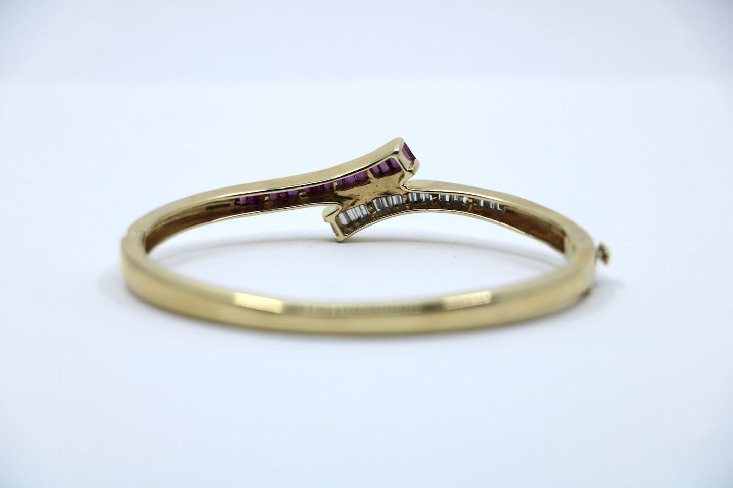 Vintage 14K Gold Diamond Ruby Bracelet