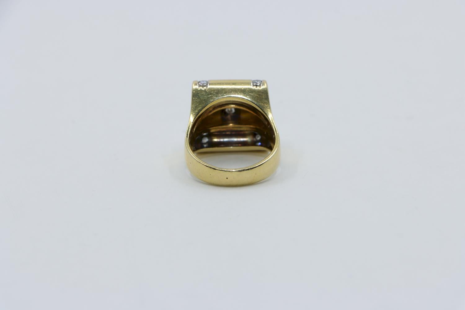 Van Cleef & Arpels Modernist Vintage 18K Gold Diamond Ring