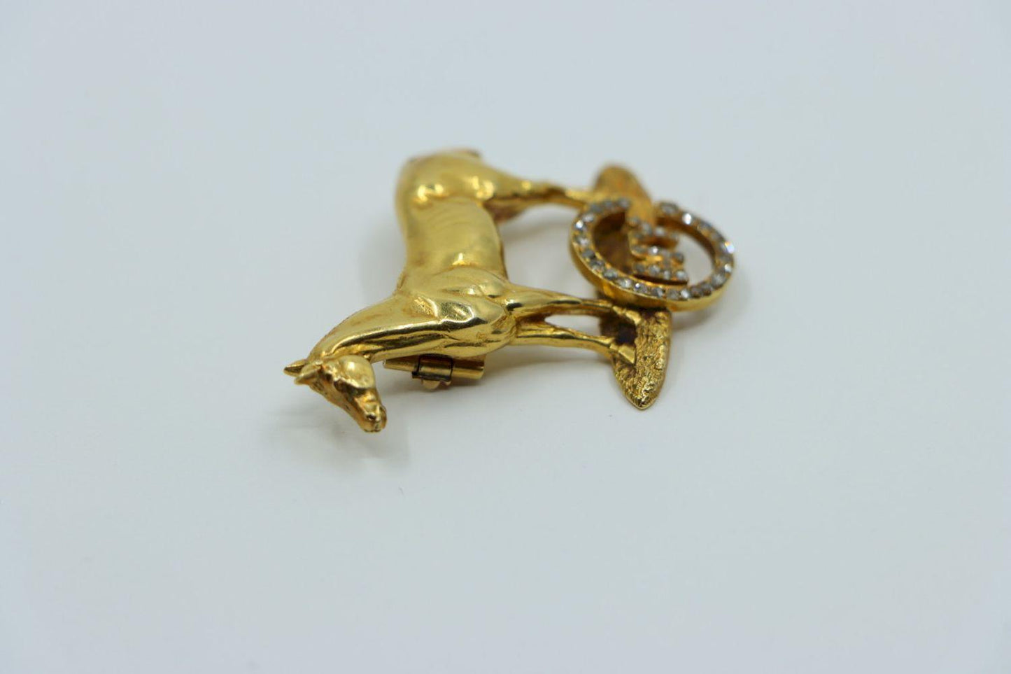 Victorian 18K Gold Horse Brooch Pin