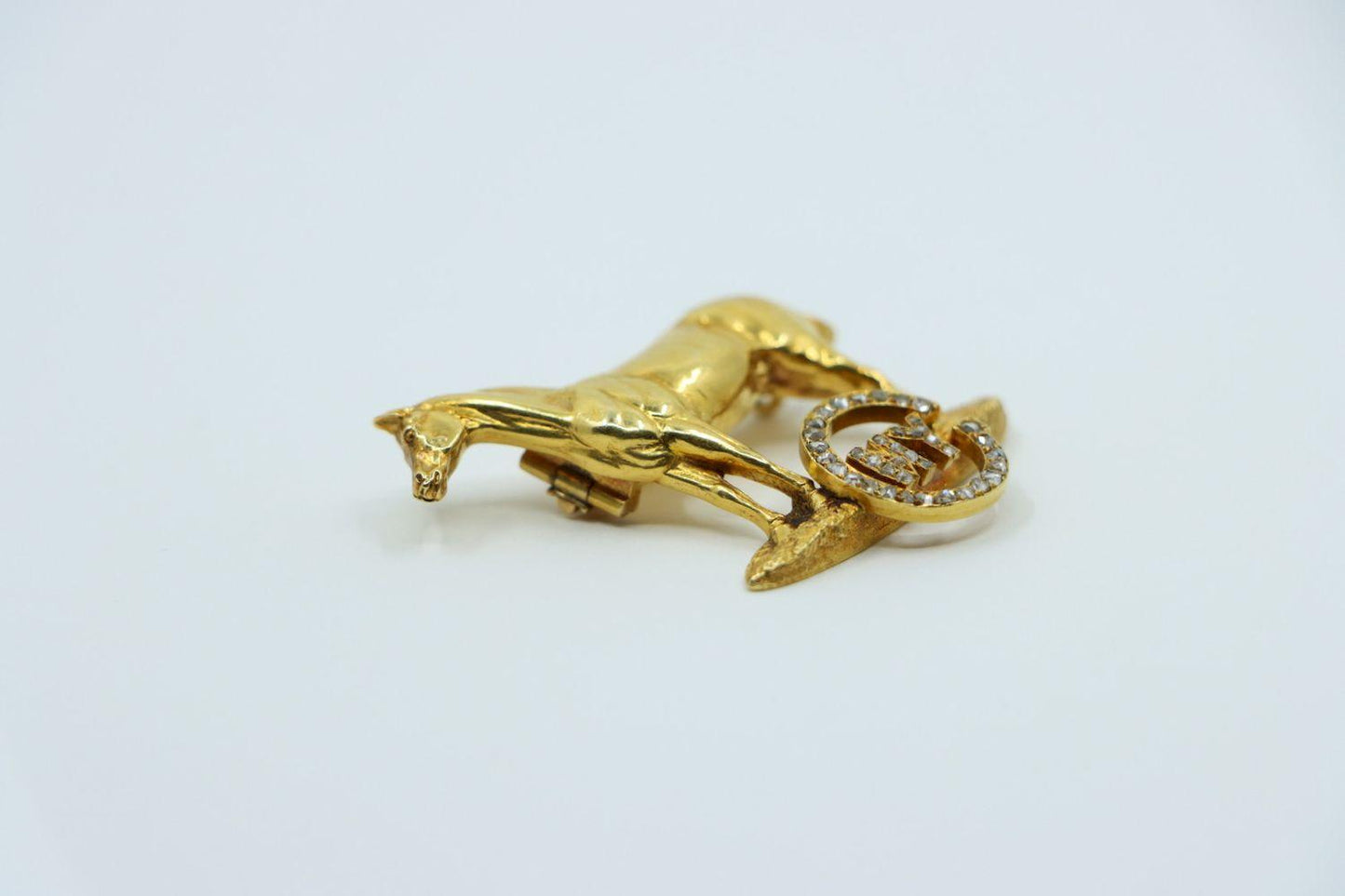 Victorian 18K Gold Horse Brooch Pin